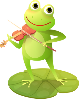 Happy Violin Playing Violin Illustration